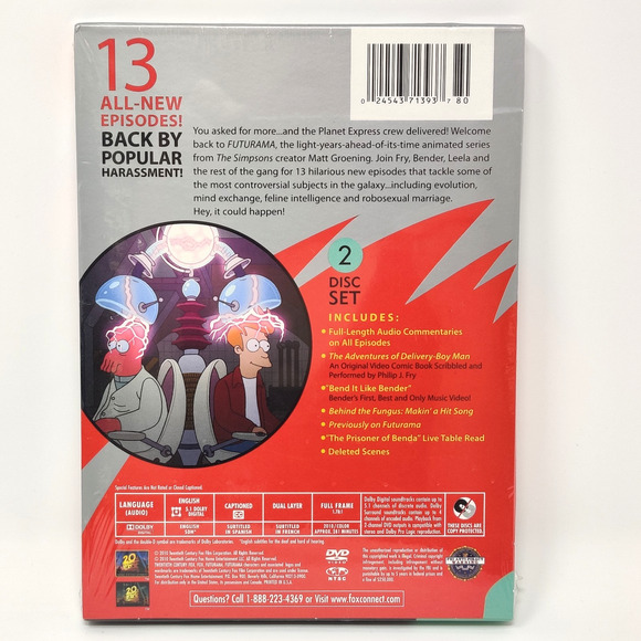 Futurama : Volume 5 (DVD 2-Disc) New Sealed Comedy Humor Animated Bender Fry - Picture 2 of 8
